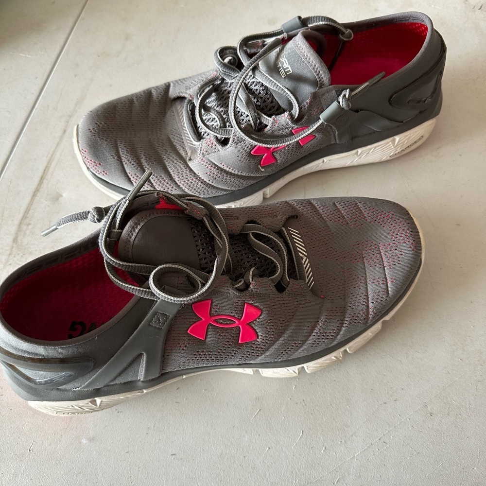 Under Armour Sneakers - Gray with Pink Highlights